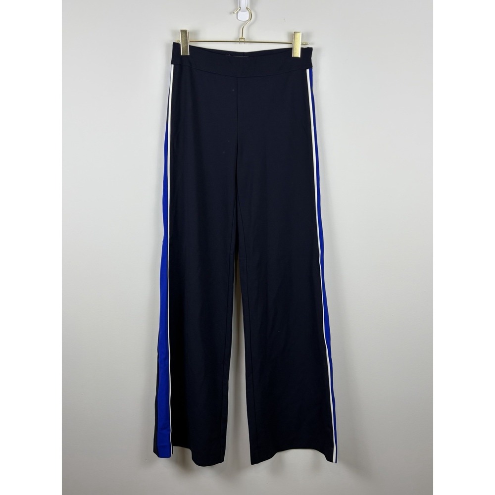 Derek Lam Charlee Tuxedo Size 42 US 6 Navy Side-Striped Wide Leg Pants NWT $890